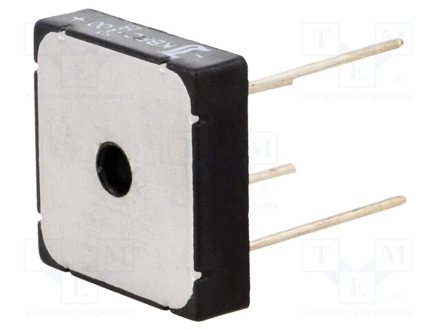 Single-phase bridge rectifier; Urmax: 50V; If: 10A; Ifsm: 270A; THT