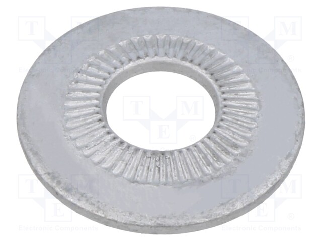 Washer; internally serrated; M10; D=27mm; h=3.1mm; spring steel