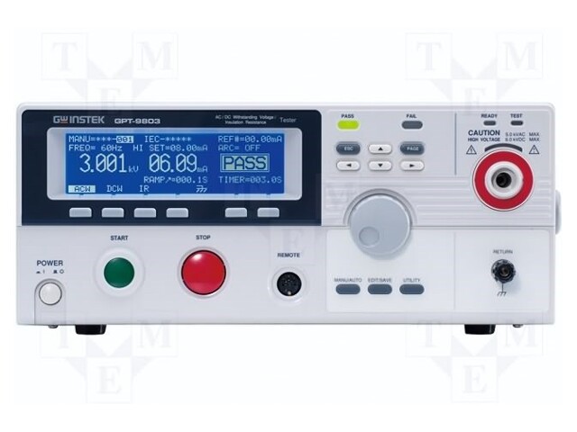 Safety tester; Plug: EU; Man.series: GPT-9800; 50W