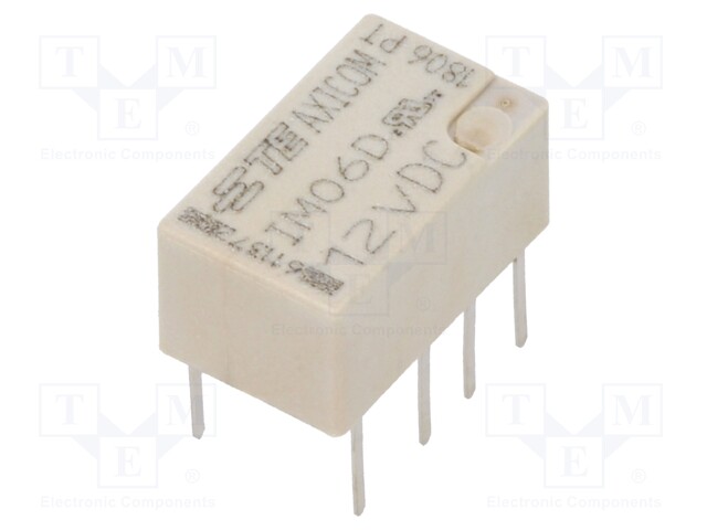 Relay: electromagnetic; DPDT; Ucoil: 12VDC; 0.5A/125VAC; 2A/30VDC