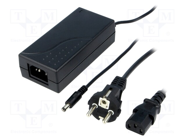 Power supply: switched-mode; 12VDC; 7.5A; Out: 5,5/2,1; 90W; 0÷40°C