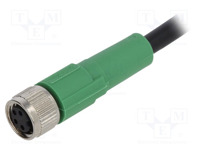 Connection lead; M8; PIN: 4; straight; 1.5m; plug; 30VAC; 4A; 30VDC