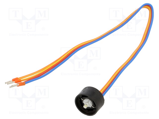 Contact Block, Series 84, White LED, 24 Vdc, 10 mA, SPST-NO, Flat Ribbon Cable, IP40