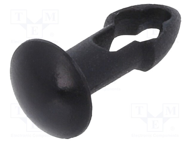 Rivet; polyamide; Rivet diam: 3.2mm; L.rivet: 6.4mm; Colour: black