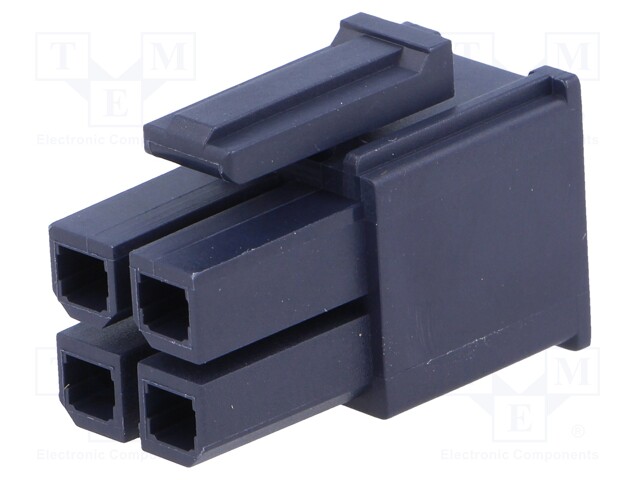 Plug; wire-board; female; Mega-Fit; 5.7mm; PIN: 4; Layout: 2x2; 23A