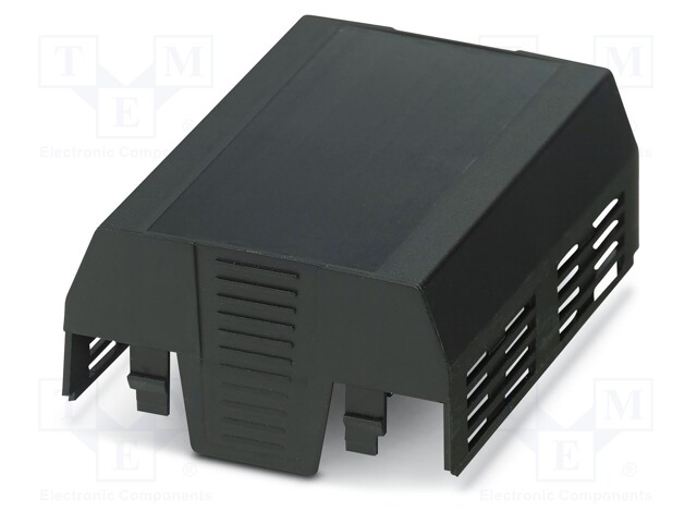 Cover; for enclosures; UL94HB; Series: EH 90 FLAT; Mat: ABS; black