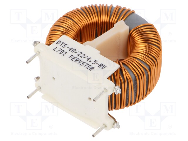 Inductor: wire; THT; 22mH; 4.5A; 73mΩ; 230VAC; 30.5x17mm; -20÷+50%