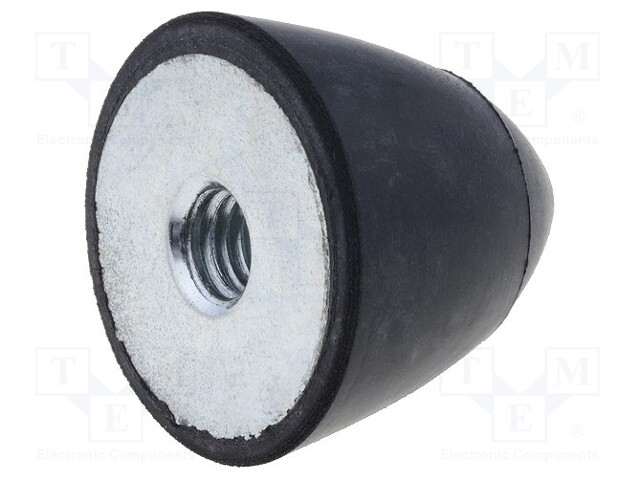 Vibration damper; M8; Ø: 30mm; rubber; L: 30mm; H: 8mm; 247N