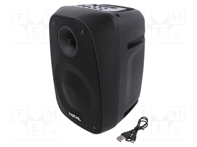 Speaker; black; DC,SD Micro,USB; Bluetooth 5.0; 2402÷2485MHz