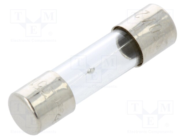 Fuse: fuse; 2A; 250VAC; glass; 20x5.2mm; brass; bulk; nickel plated