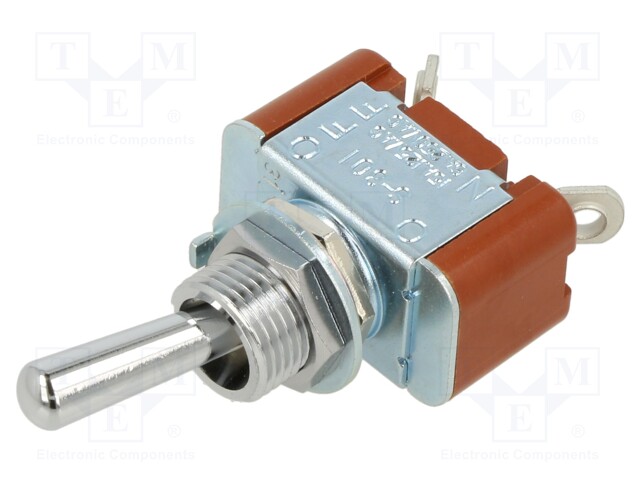 Switch: toggle; Pos: 2; SPST-NC; ON-OFF; 6A/250VAC; 20A/30VDC