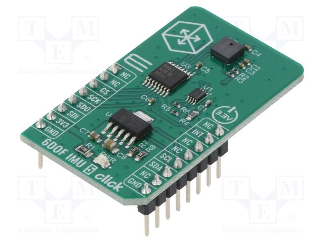 Click board; accelerometer,gyroscope; I2C,SPI; ICM-20789; 3.3VDC