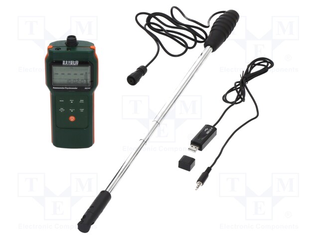 Thermoanemometer; LCD (4000),with a backlit; 0,5÷20m/s