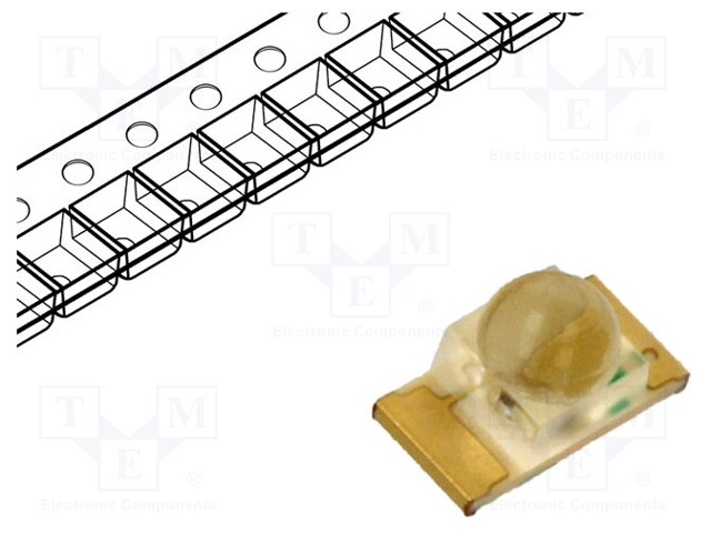 LED; SMD; 1206; green; 120÷300mcd; 3.2x1.6x1.8mm; 35°; 2.1÷2.5V