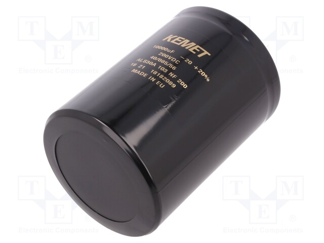 Capacitor: electrolytic; 10000uF; 200VDC; Leads: screw; ESR: 28mΩ