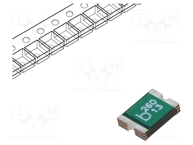 Fuse: PTC polymer; 2.6A; Imax: 100A; Case: 1812; 0ZCG