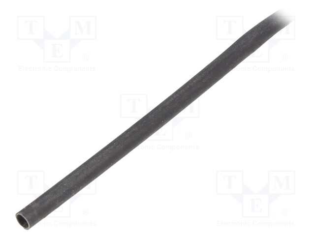 Insulating tube; Mat: silicone; black; Øint: 3mm; Wall thick: 0.4mm