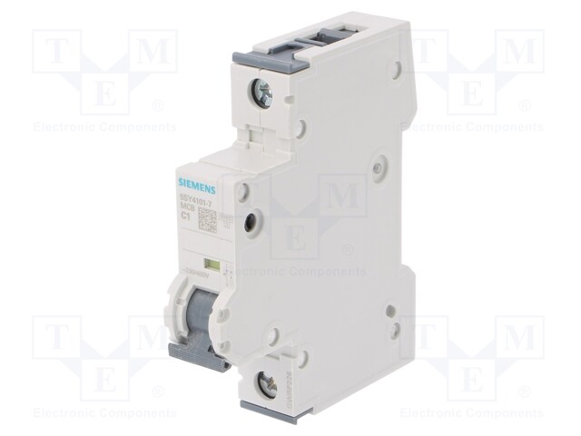 Circuit Breaker, MCB, 5SY4, 1P, 10 kA, 400 V, 1 A