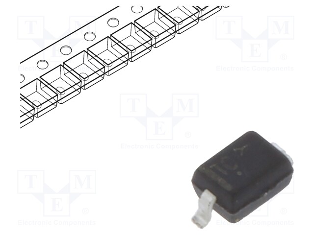 Diode: Zener; 0.3W; 5.6V; SMD; reel,tape; SOD323; single diode