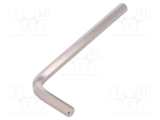 Key; hexagon keys; HEX 3/16"; Overall len: 74mm; Plating: nickel