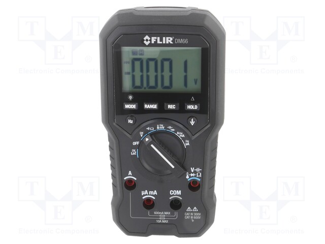 Digital multimeter; LCD (6000),with a backlit; VDC: 600m/600V