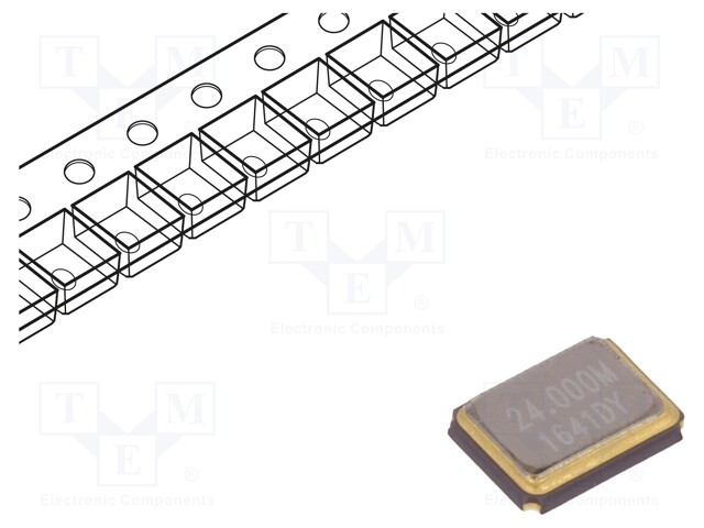 Resonator: quartz; 24MHz; ±20ppm; 18pF; SMD; 3.4x2.7x0.8mm