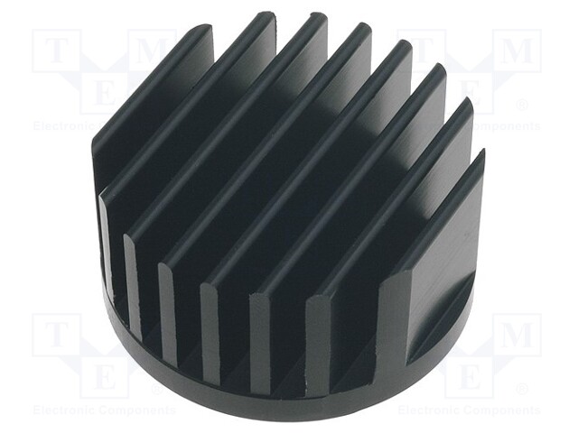 Heatsink; LED; Ø: 33mm; H: 16.5mm; 13.87K/W; Colour: black