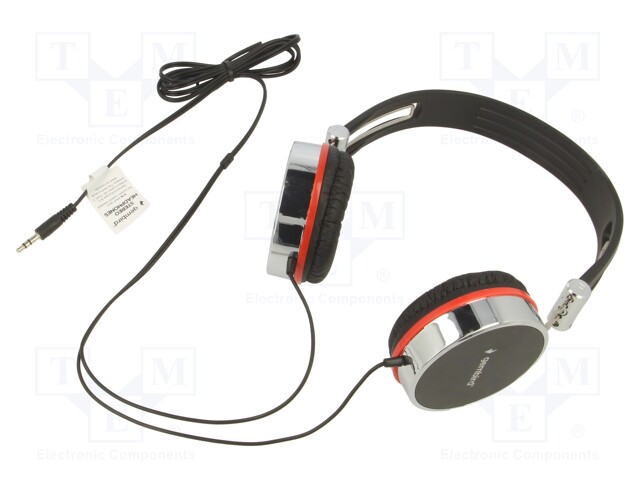 Headphones; black,silver; Jack 3,5mm; headphones; 20Hz÷20kHz