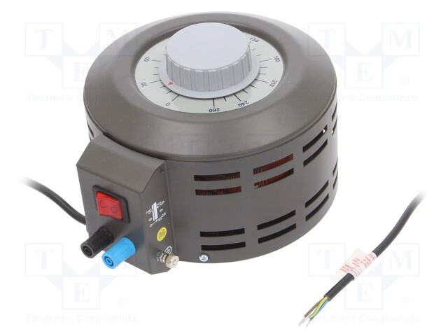 Variable autotransformer; 230VAC; Power: 1.82kVA; Uout: 0÷260V; 7A