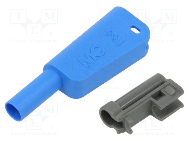 Case; 32A; blue; 55.4mm; for banana plugs