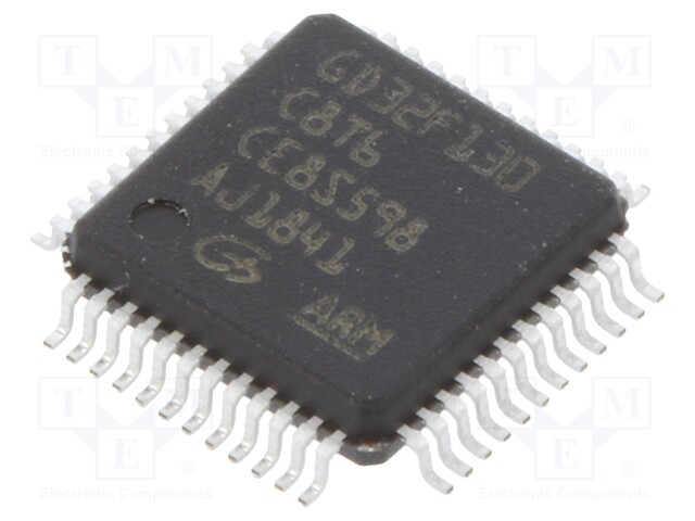 ARM microcontroller; SRAM: 8kB; Flash: 64kB; LQFP48; 3.3VDC; 0÷70°C