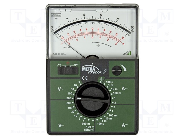 Analogue multimeter; analogue; VAC: 0÷3V,10V,30V,100V,300V; IP50