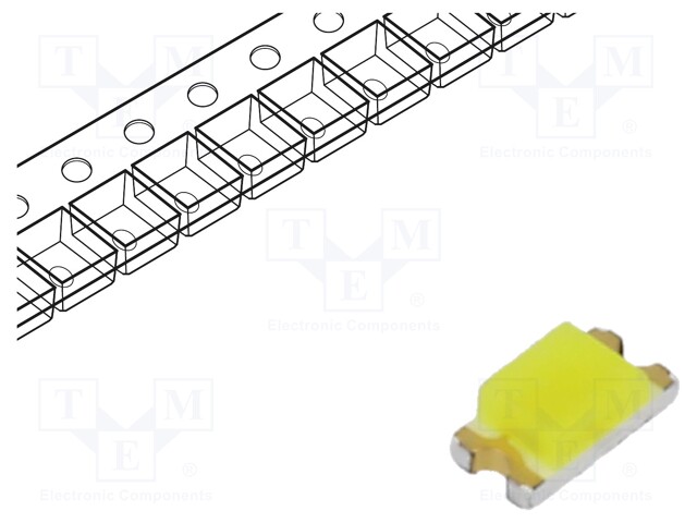 LED; SMD; 1206; white; 145÷450mcd; 5000K; 140°; 20mA; 2.6÷3.1V