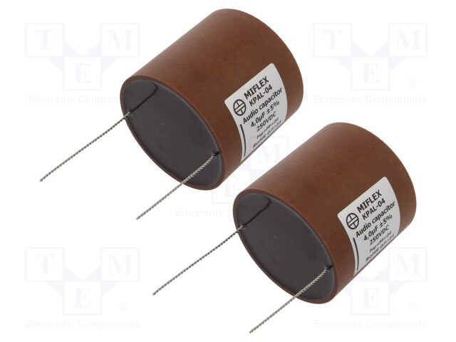 Capacitor: aluminum-polypropylene-paper; 4uF; 250VDC; ±5%; 0.0035