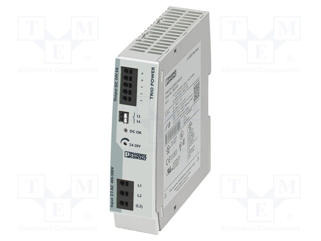 Power supply: switched-mode; Mounting: DIN; IP20