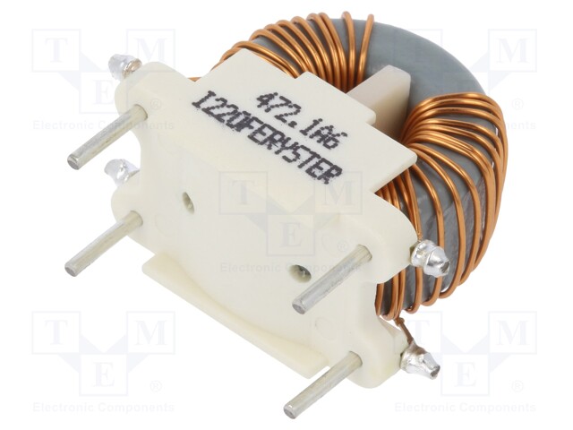 Inductor: wire; THT; 4.7mH; 1.6A; 54mΩ; 230VAC; 10.2x20.3mm; 10kHz