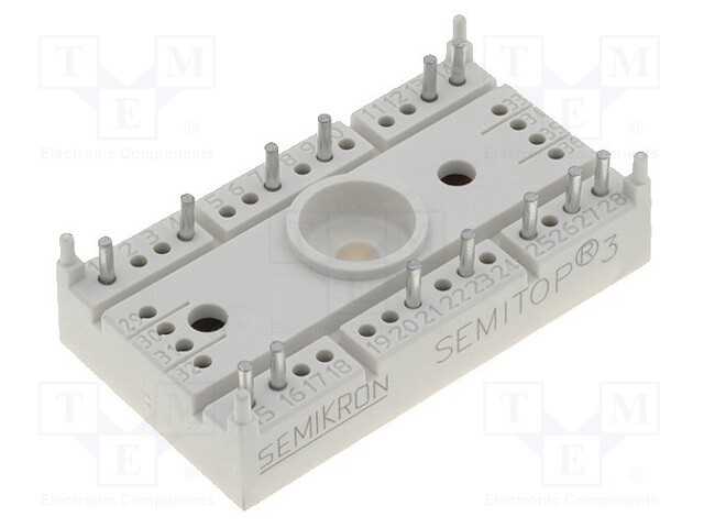 Module: thyristor; opposing x3; 1.2kV; 29A; T13; SEMITOP3; screw