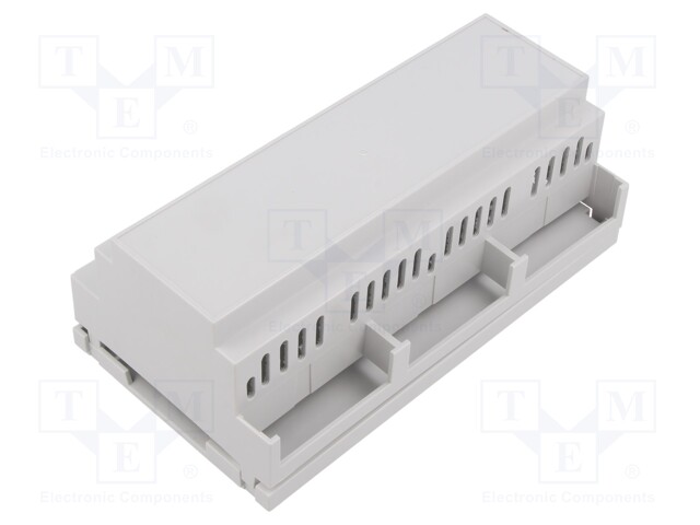 Enclosure: for DIN rail mounting; light grey; No.of mod: 9