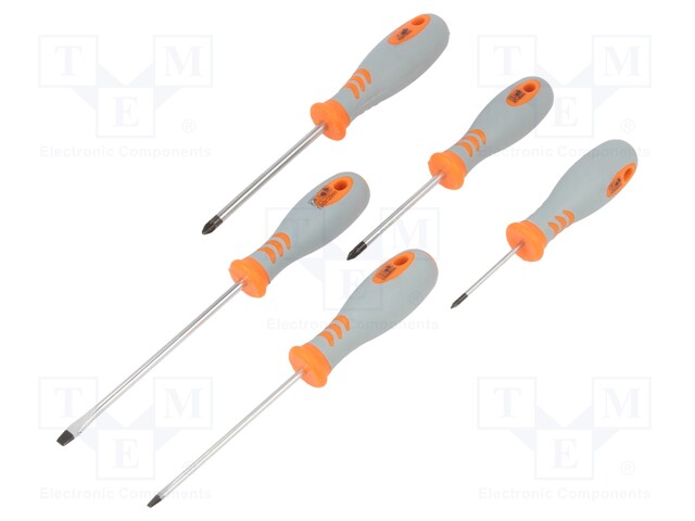 Kit: screwdrivers; Pozidriv®,slot; 5pcs.