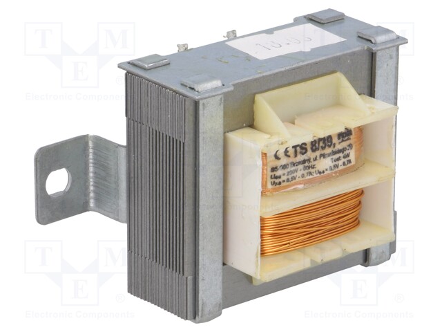 Transformer: mains; 8VA; 230VAC; 8.5V; 8.5V; 0.7A; 0.7A; IP00