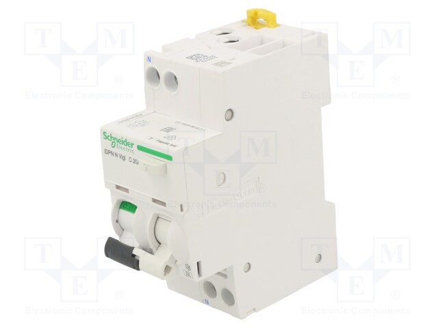 RCBO breaker; Inom: 10A; Ires: 30mA; Max surge current: 250A; DIN