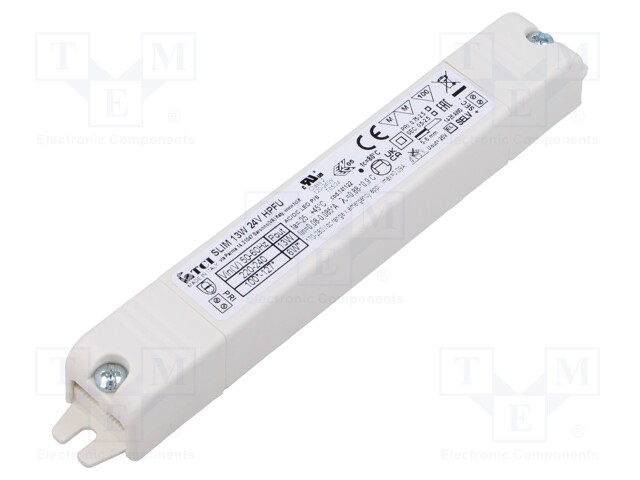 Power supply: switched-mode; LED; 24VDC; 550mA; IP20; 158x19x22mm