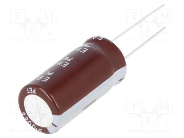 Capacitor: electrolytic; THT; 3300uF; 16VDC; Ø12x25mm; Pitch: 5mm