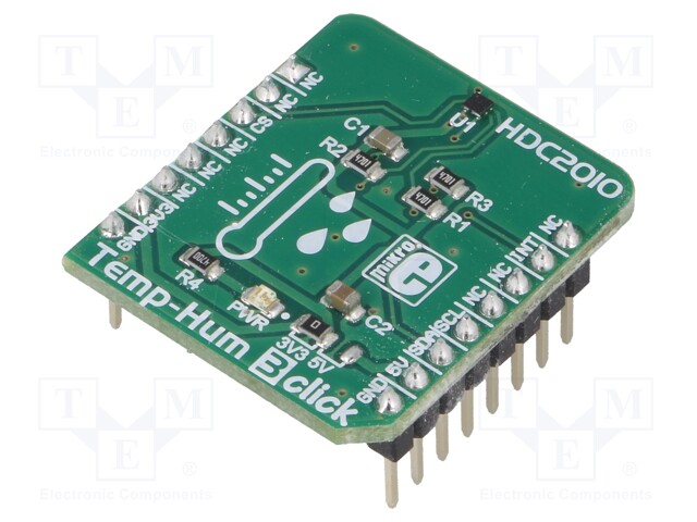 Click board; humidity/temperature sensor; I2C; HDC2010; 3.3/5VDC