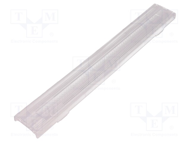 LED lens; rectangular; transparent; H: 10.5mm