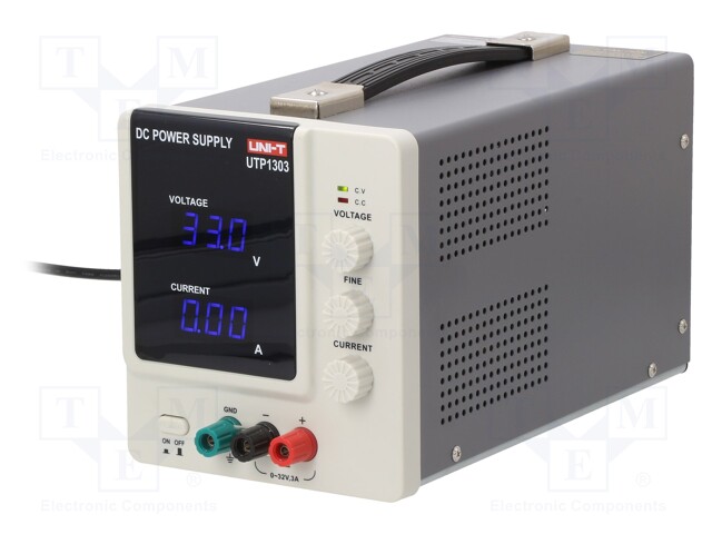Power supply: laboratory; Channels: 1; 0VDC; 0÷3A
