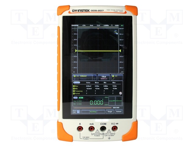 Scopemeter; Band: ≤70MHz; LCD,touch screen; 7"; Channels: 2; 1MΩ