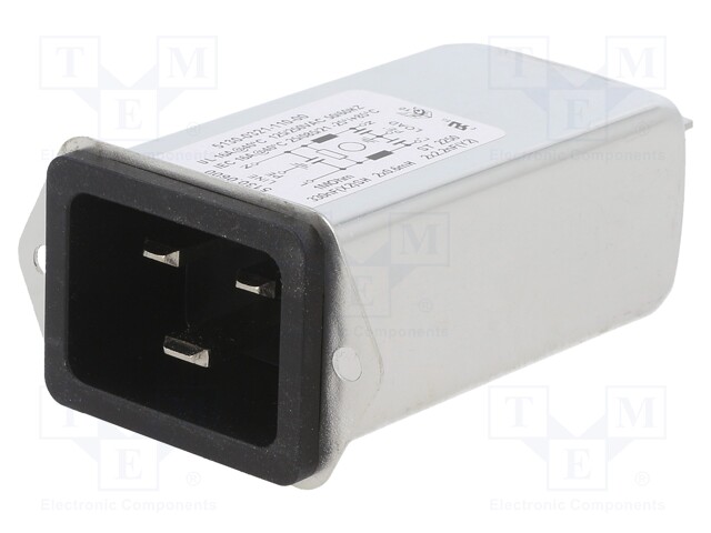 Connector: AC supply; socket; male; 16A; 250VAC; IEC 60320; 0.6mH