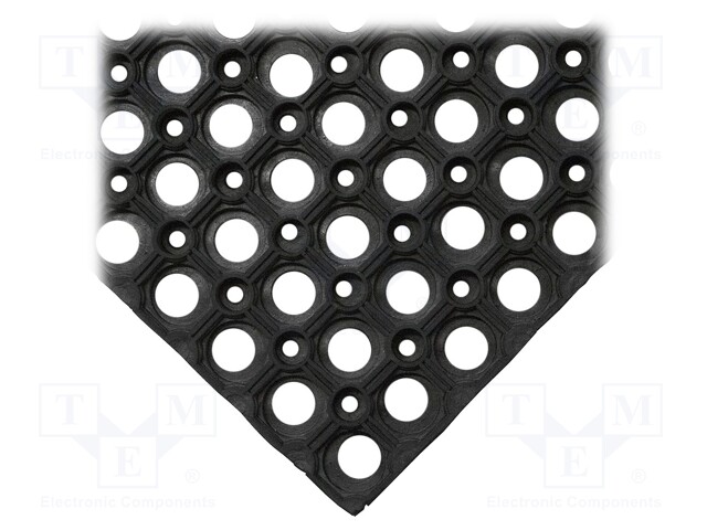 Anti fatigue mat; Width: 1m; L: 1.5m; Mat: rubber; Colour: black