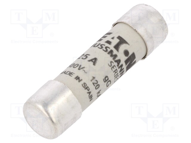 Fuse, Industrial / Power, Class gG / gL, 25 A, 500 VAC, 10mm x 38mm, 13/32" x 1-1/2"